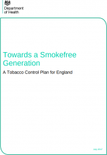 Towards a Smokefree Generation: A Tobacco Control Plan for England